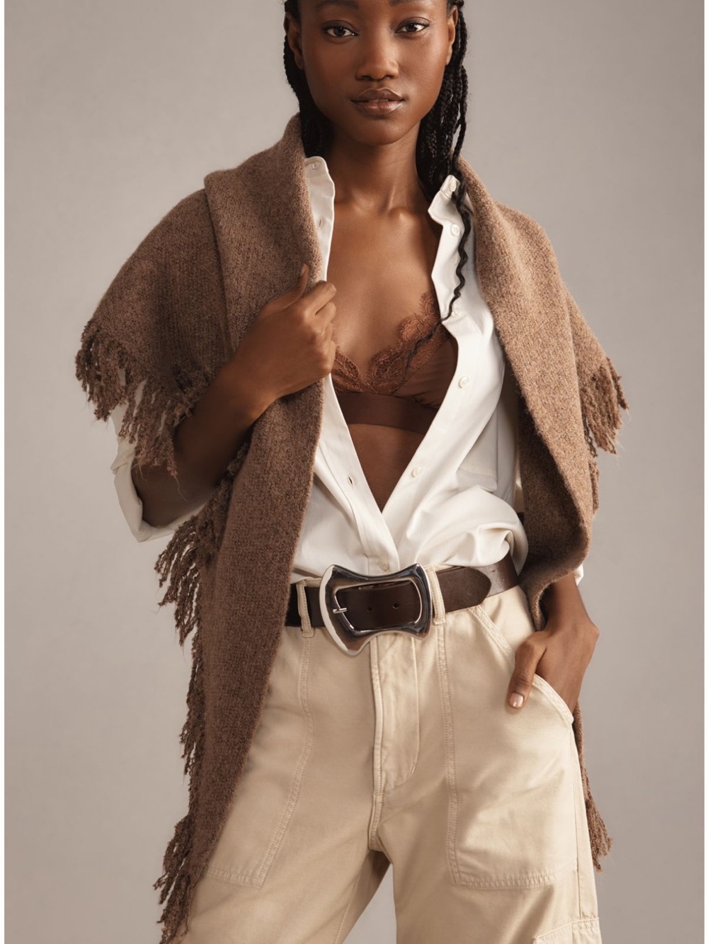 🆕🤍BROWN ANTHROPOLOGIE SCARF